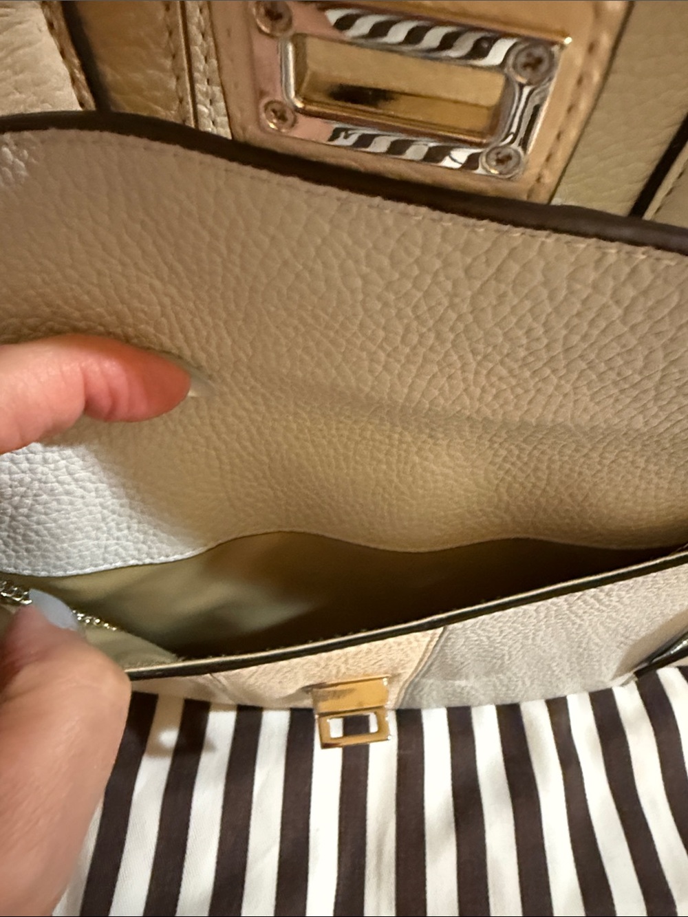 Henri Bendel Rivington tote is crafted from textured cream leather - Picture 13 of 16